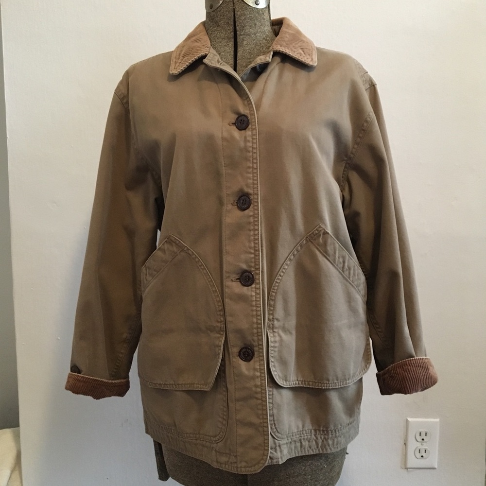 Land’s End Taupe/Brown Chore Jacket Petite Sm-Med